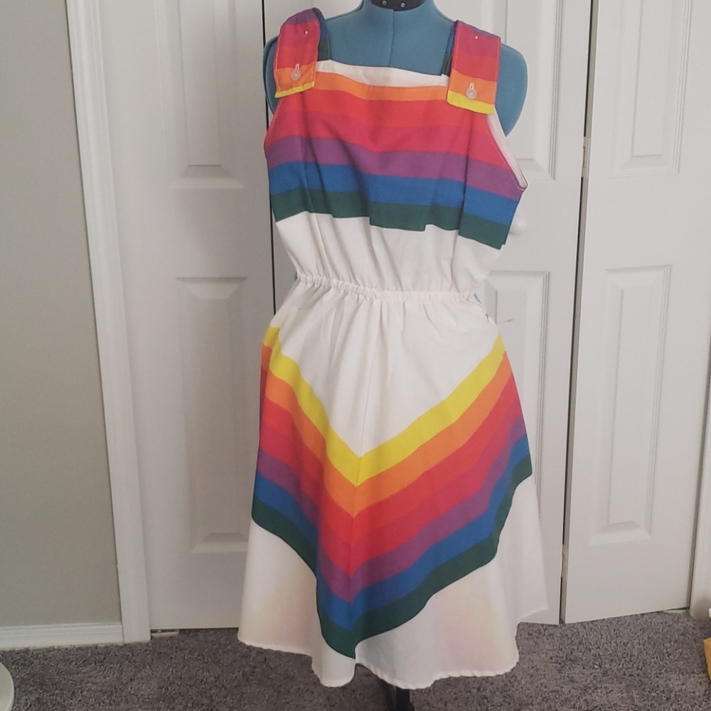 Vintage 70s Rainbow dress